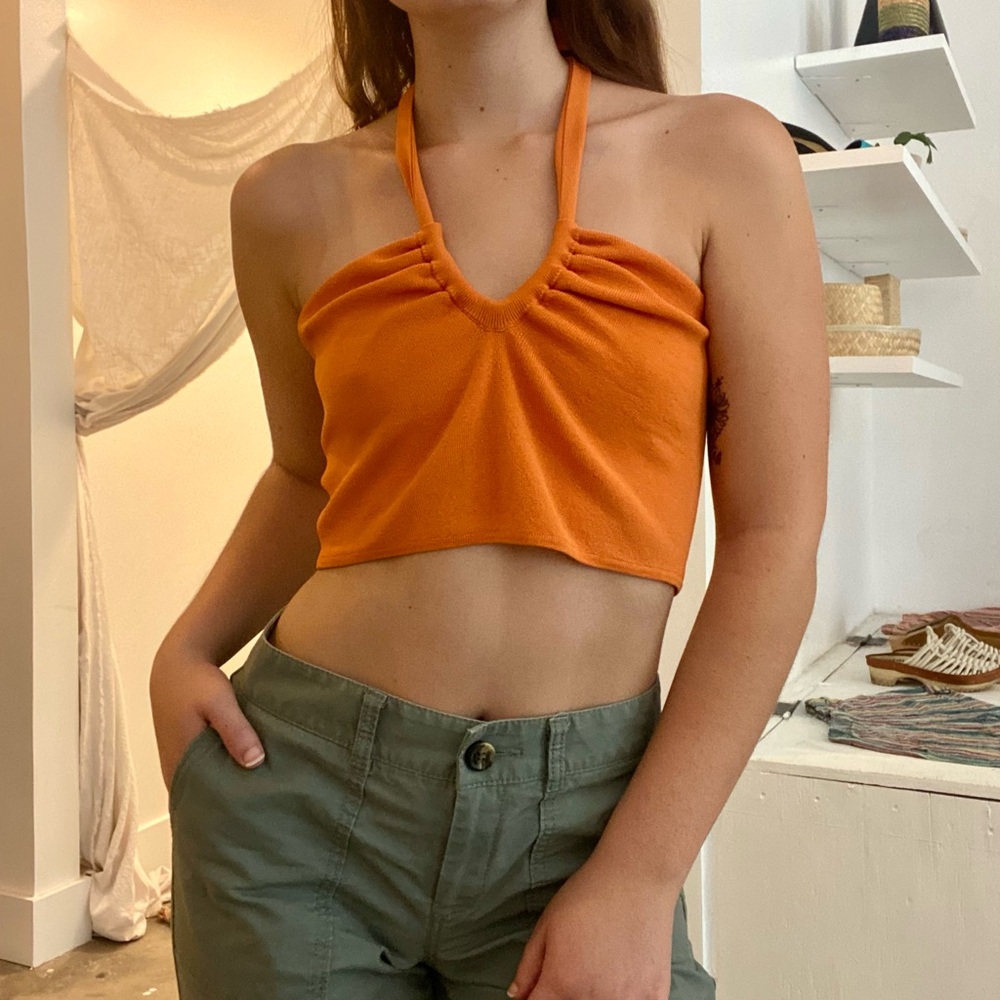 Orange y2k Halter top
